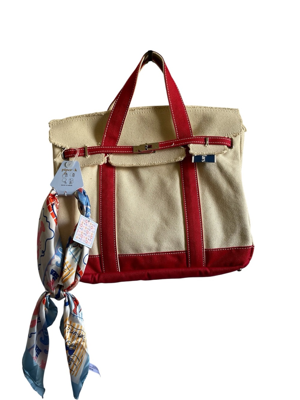 Sunwin Boatkin Madaket Large Classic Nantucket  Red Tote Bag - NWT **